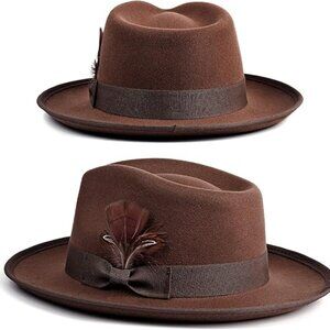 Fedachy Wide Brim Fedora Hat - Gender Neutral - Large - New